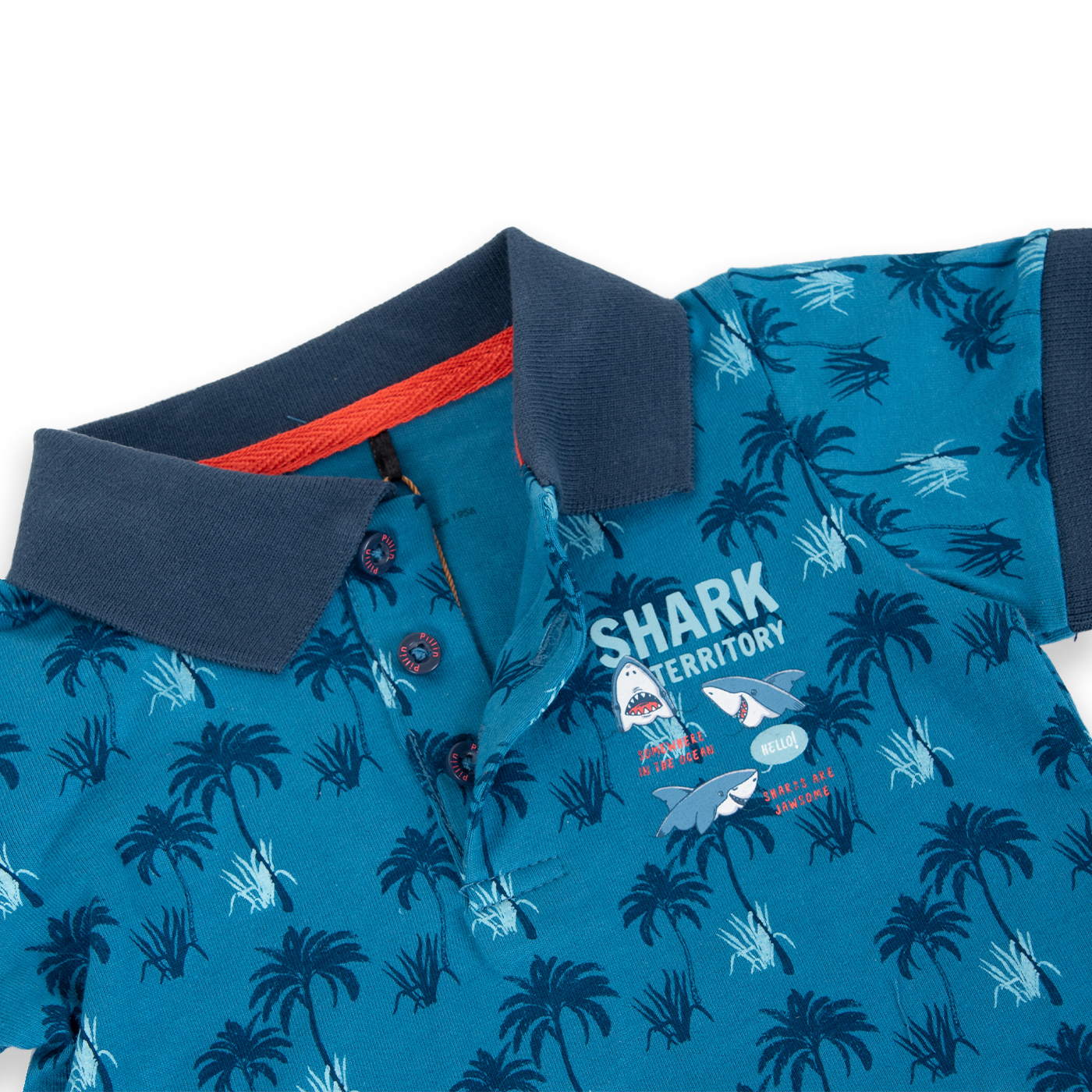 POLERA MANGA CORTA ALGODÓN NIÑO PILLÍN PVA645-24AZU BEBÉ AZUL - 2