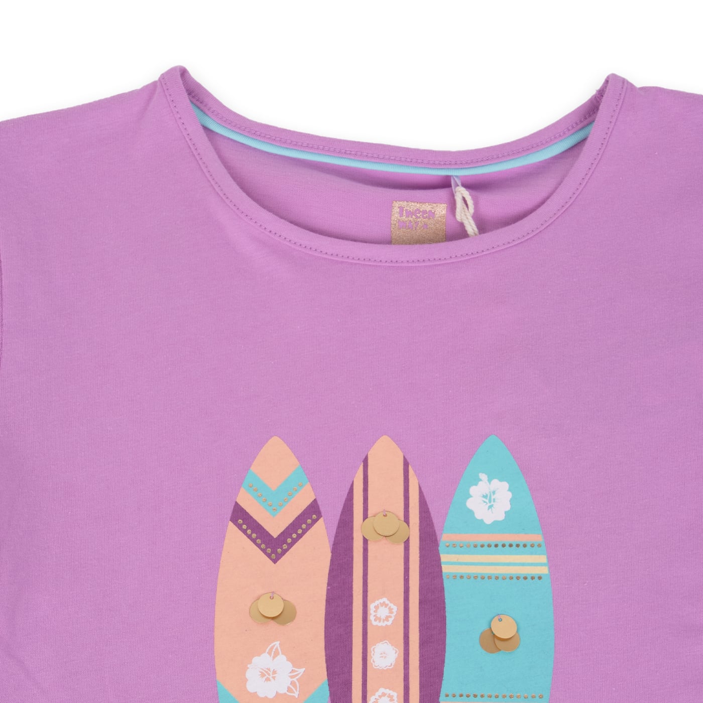 POLERA MANGA CORTA ALGODÓN NIÑA PILLÍN TVA602-24MAL LAVANDA - 2