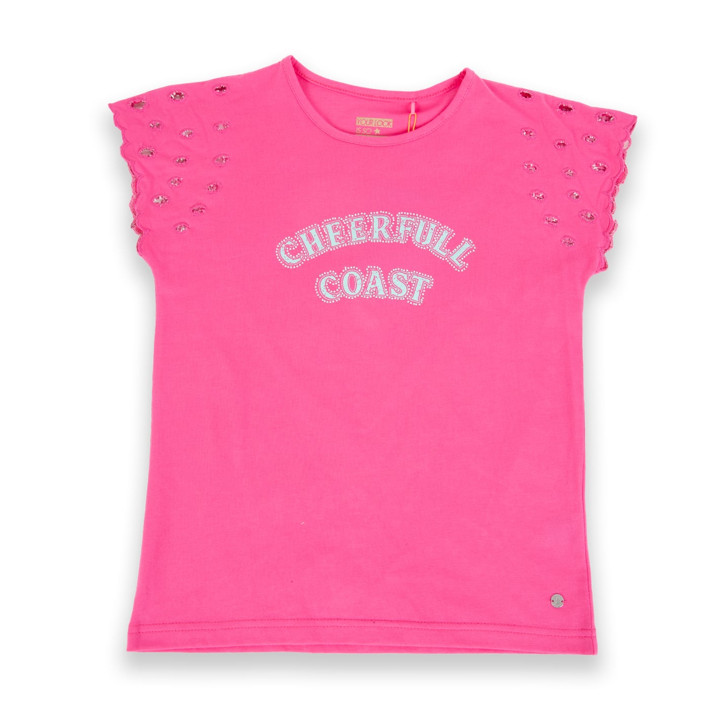 POLERA MANGA CORTA ALGODÓN NIÑA PILLÍN TVA625-24FUC FUCSIA - 1