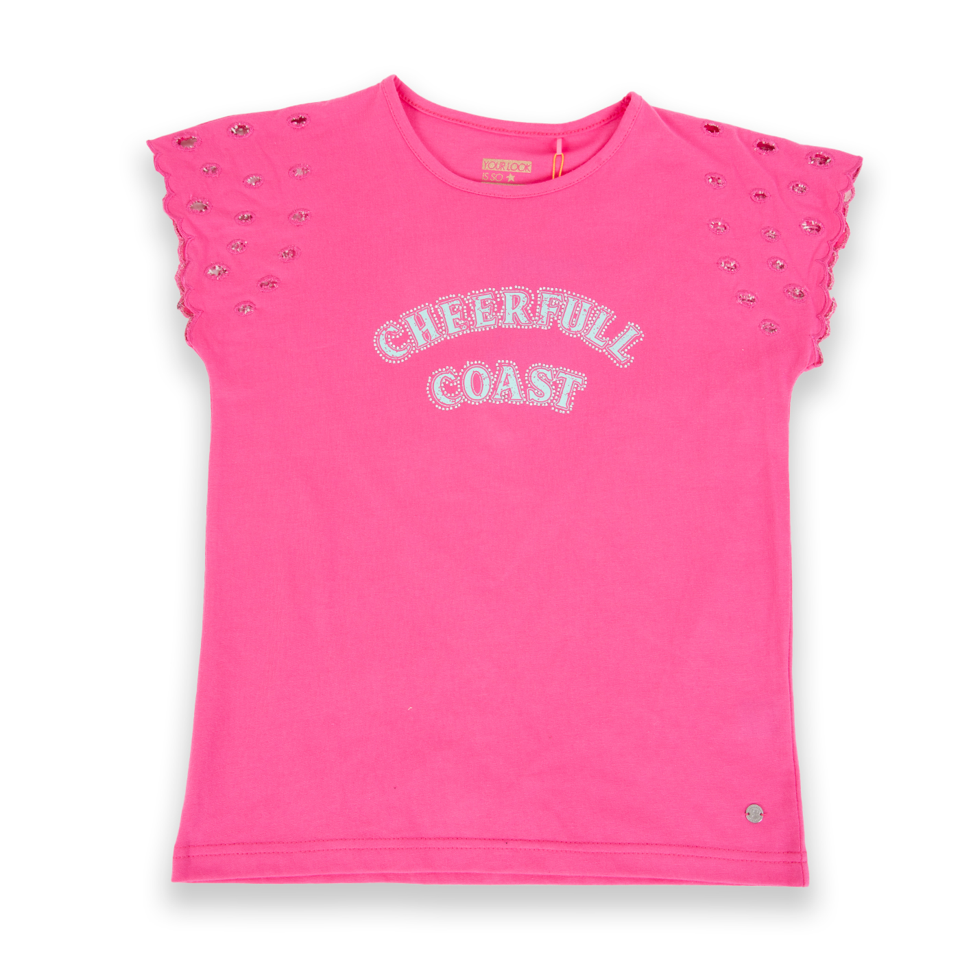 POLERA MANGA CORTA ALGODÓN NIÑA PILLÍN TVA625-24FUC FUCSIA - 1