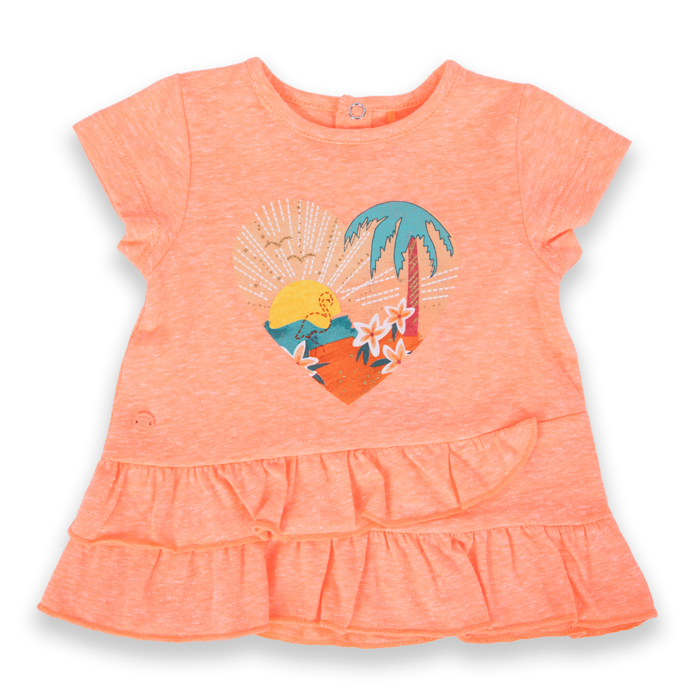 POLERA MANGA CORTA NIÑA PILLÍN PVA659-24NAR BEBÉ NARANJA - 1