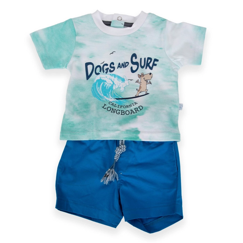 CONJUNTO ALGODON NIÑO PILLIN AZUL ELECTRICO PVA810-24AZL BEBE - 1
