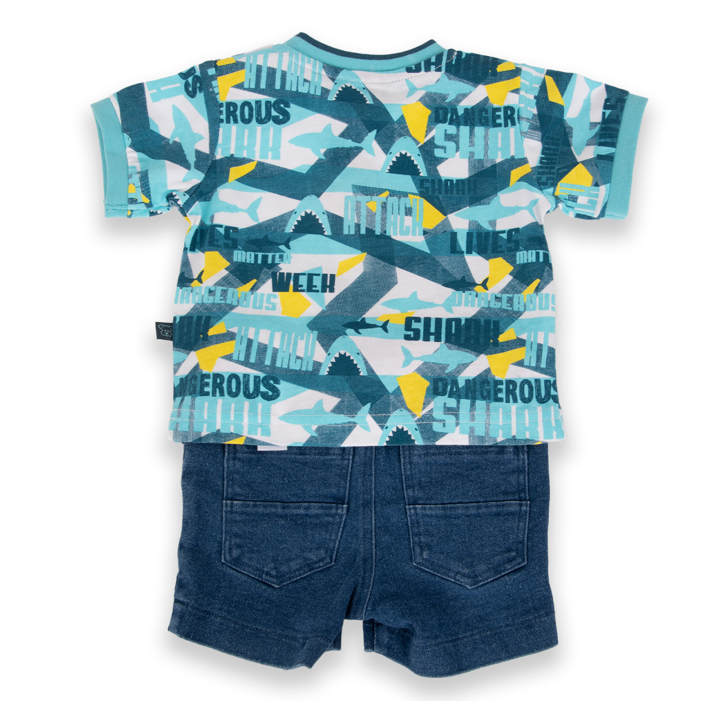 CONJUNTO ALGODON NIÑO PILLIN TURQUESA PVA742-24CAL BEBE - 4