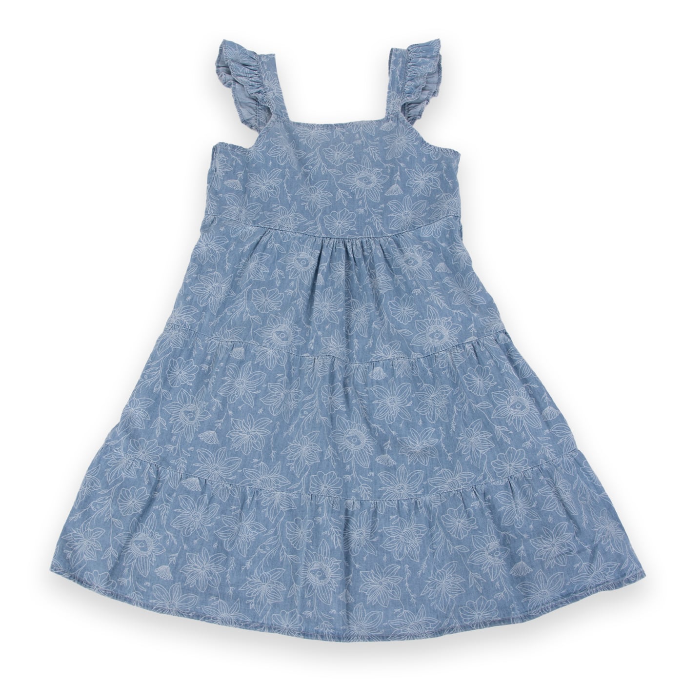 VESTIDO ALGODON NIÑA PILLIN DENIM PVA730-24DEN - 1
