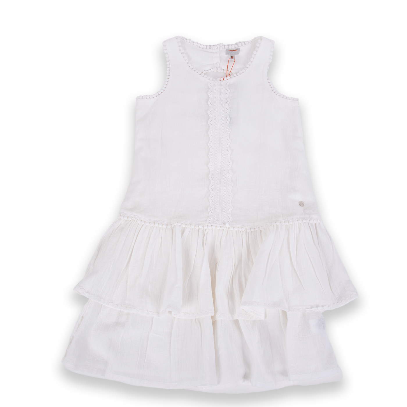 VESTIDO ALGODON NIÑA PILLIN BLANCO TVA803-24BCO - 1