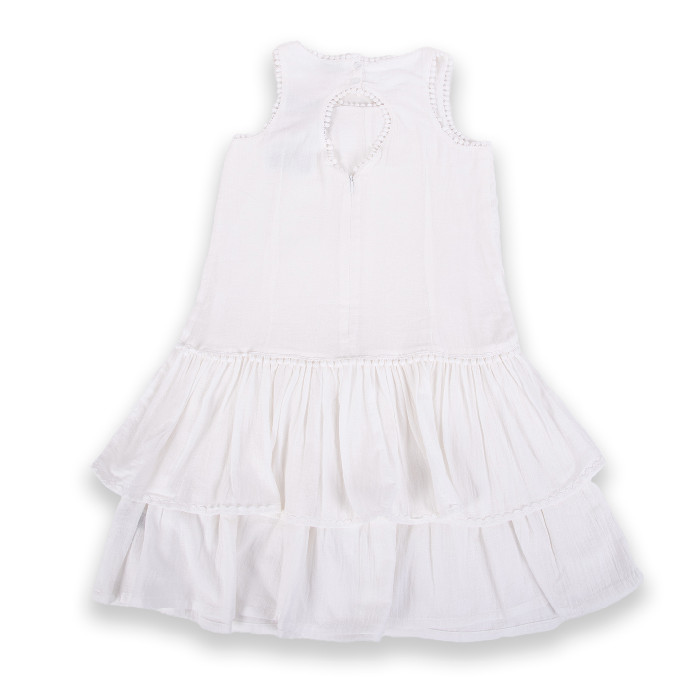VESTIDO ALGODON NIÑA PILLIN BLANCO TVA803-24BCO - 3