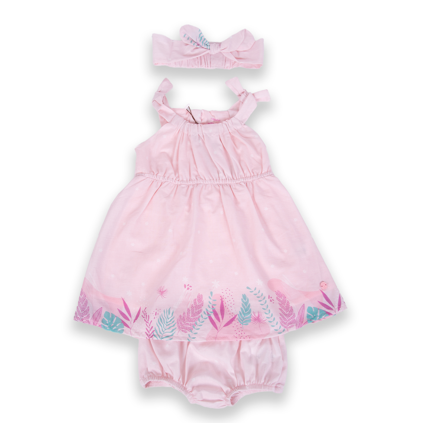 VESTIDO ALGODON NIÑA PILLIN LAVANDA PVA824-24MAL BEBE - 1
