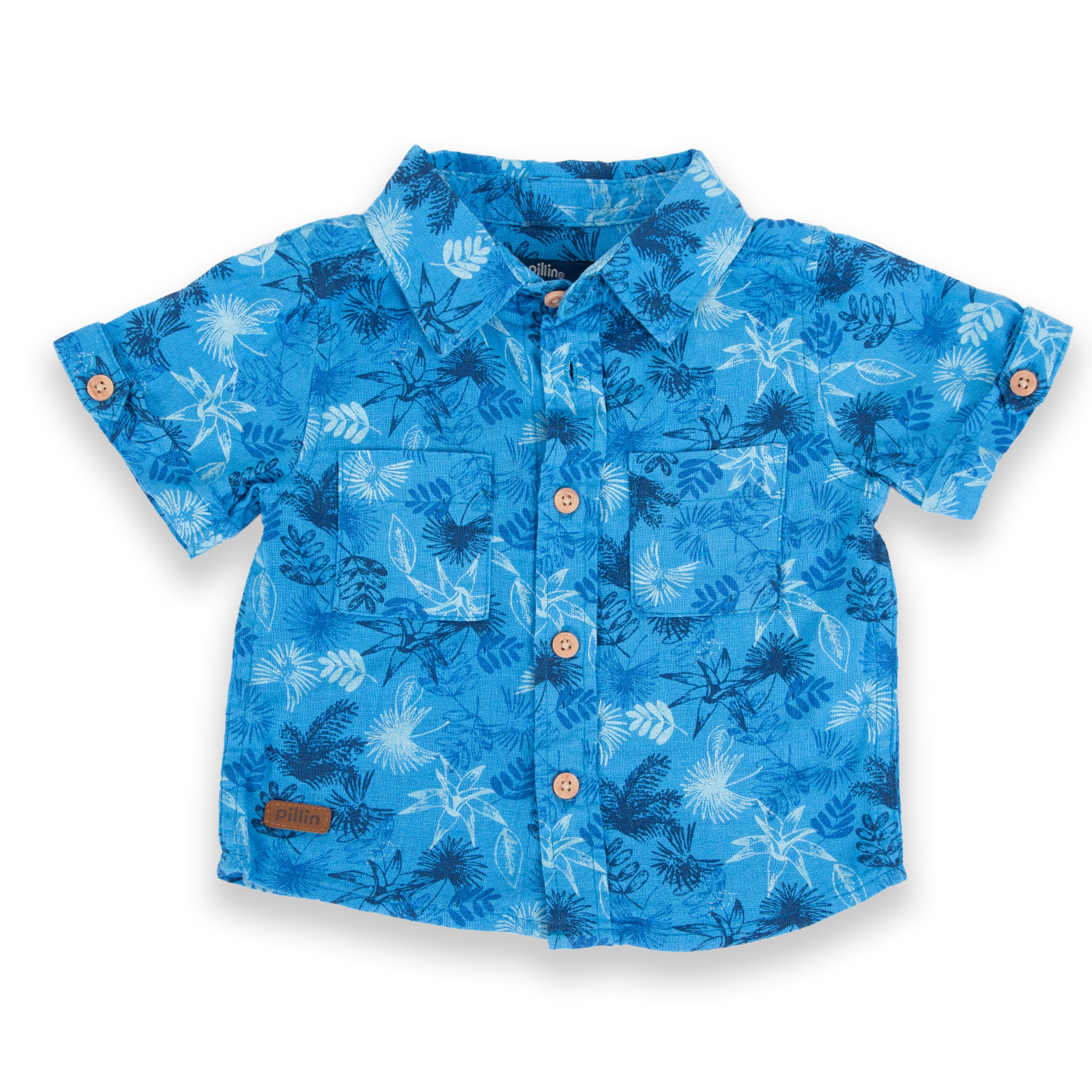 CAMISA BEBÉ NIÑO AZUL PILLIN - 1