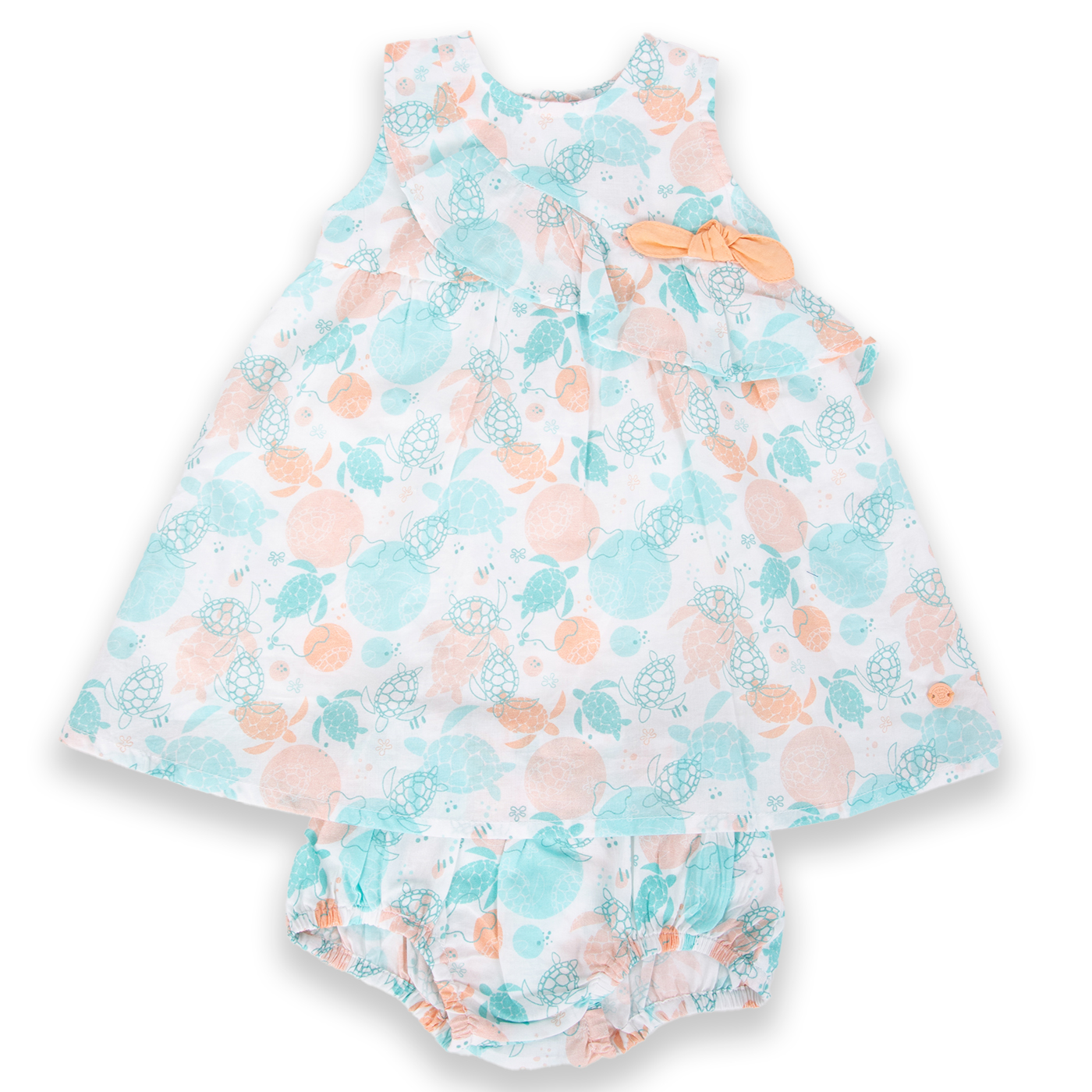 VESTIDO BEBÉ NIÑA NARANJA PILLIN - 1