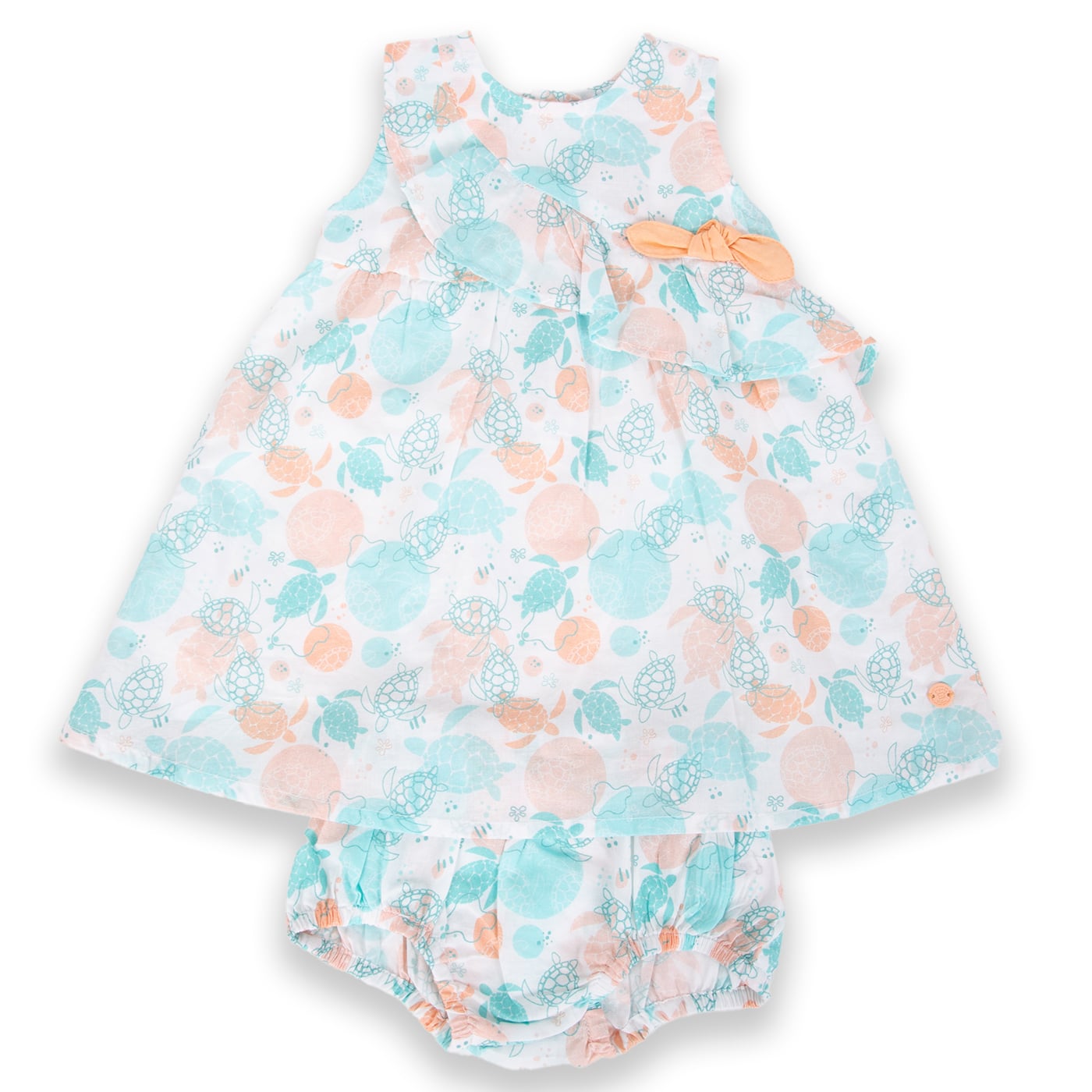 VESTIDO BEBÉ NIÑA NARANJA PILLIN - 1