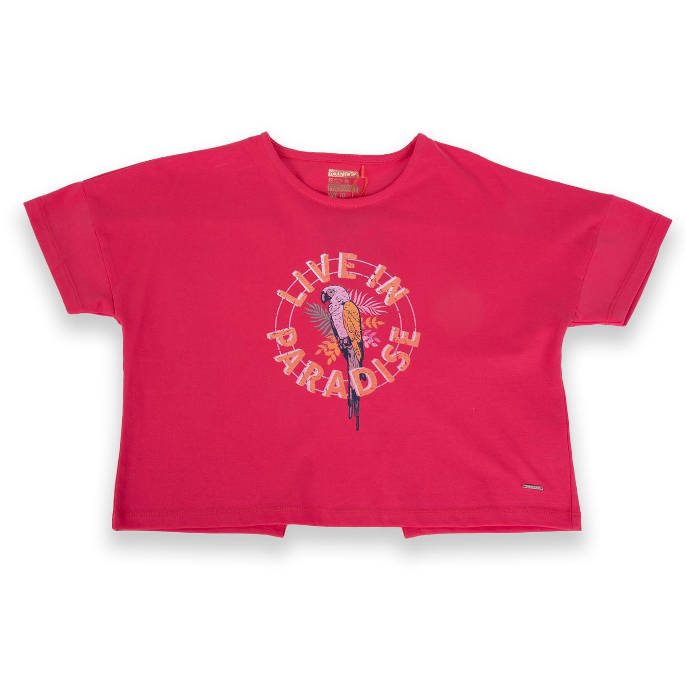 POLERA MANGA CORTA ALGODÓN NIÑA PILLÍN TVA613-24FRA FUCSIA OSCURO - 1