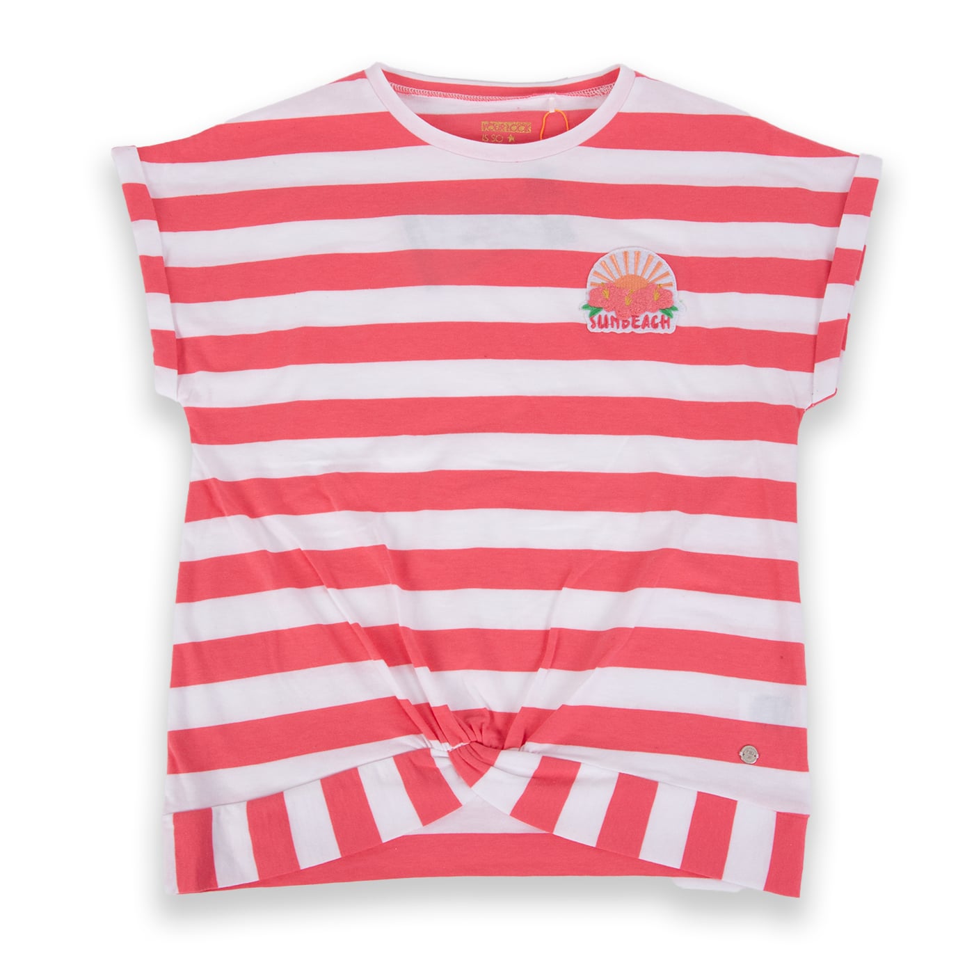 POLERA MANGA CORTA ALGODÓN NIÑA PILLÍN TVA624-24COR CORAL - 1