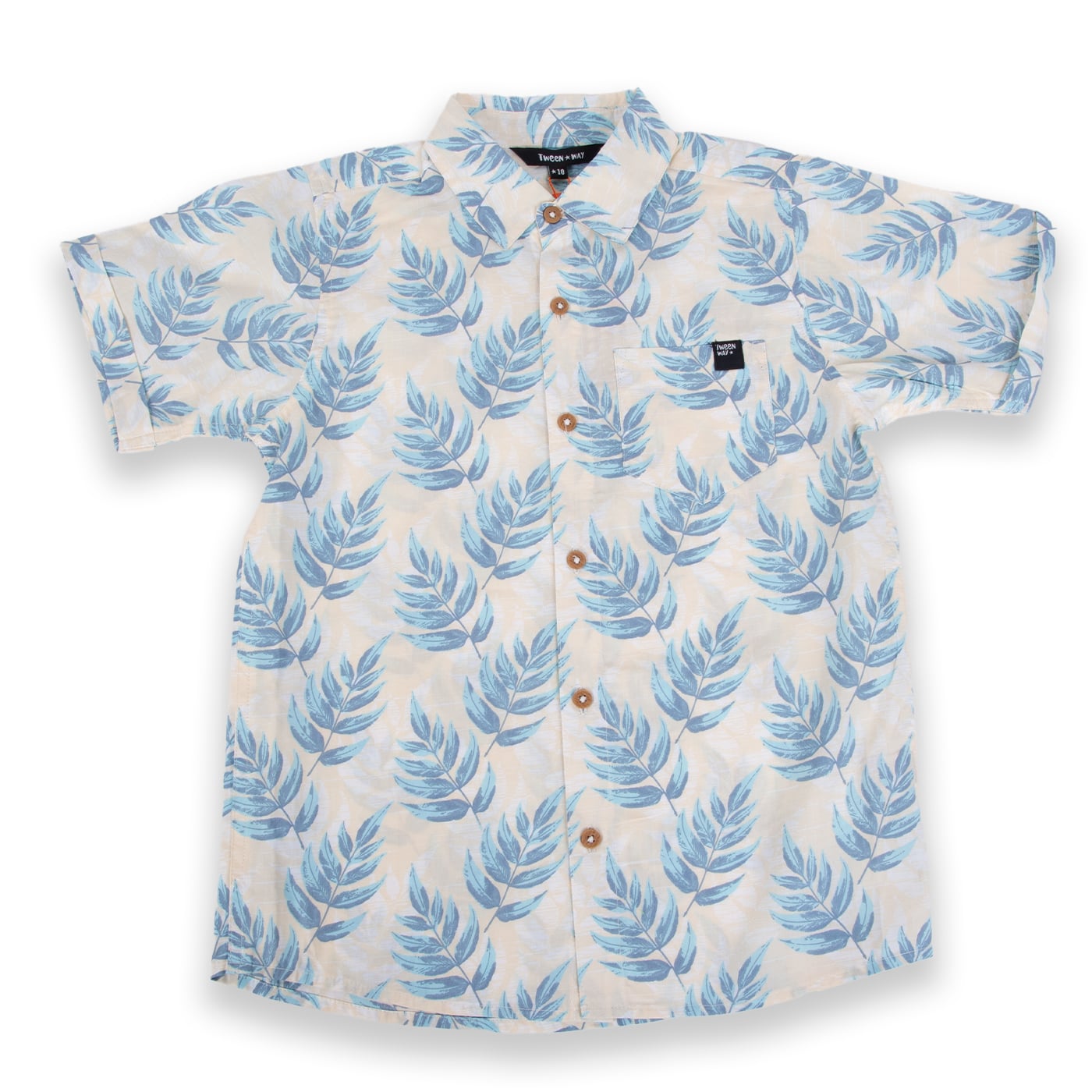 CAMISA MANGA CORTA ALGODÓN NIÑO PILLÍN TVA813-24BEI BEIGE - 1