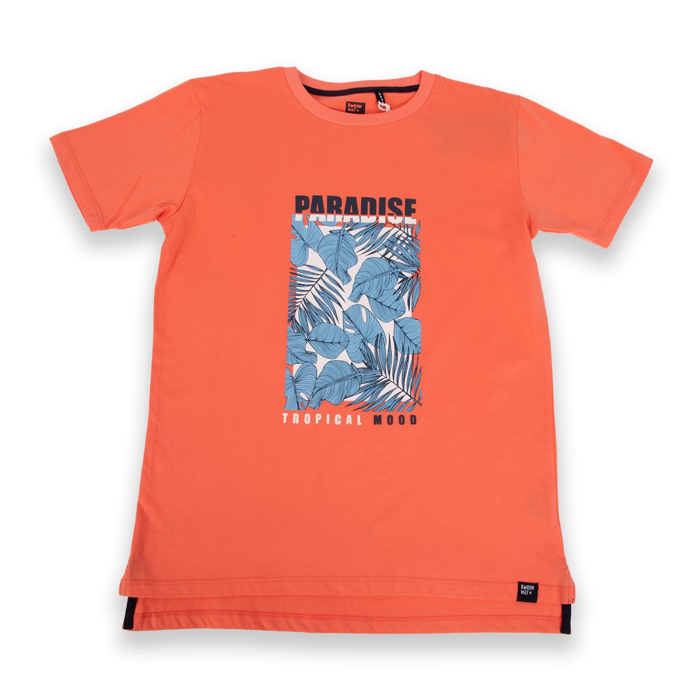 POLERA MANGA CORTA ALGODÓN NIÑO PILLÍN TVA604-24NAR NARANJA - 1