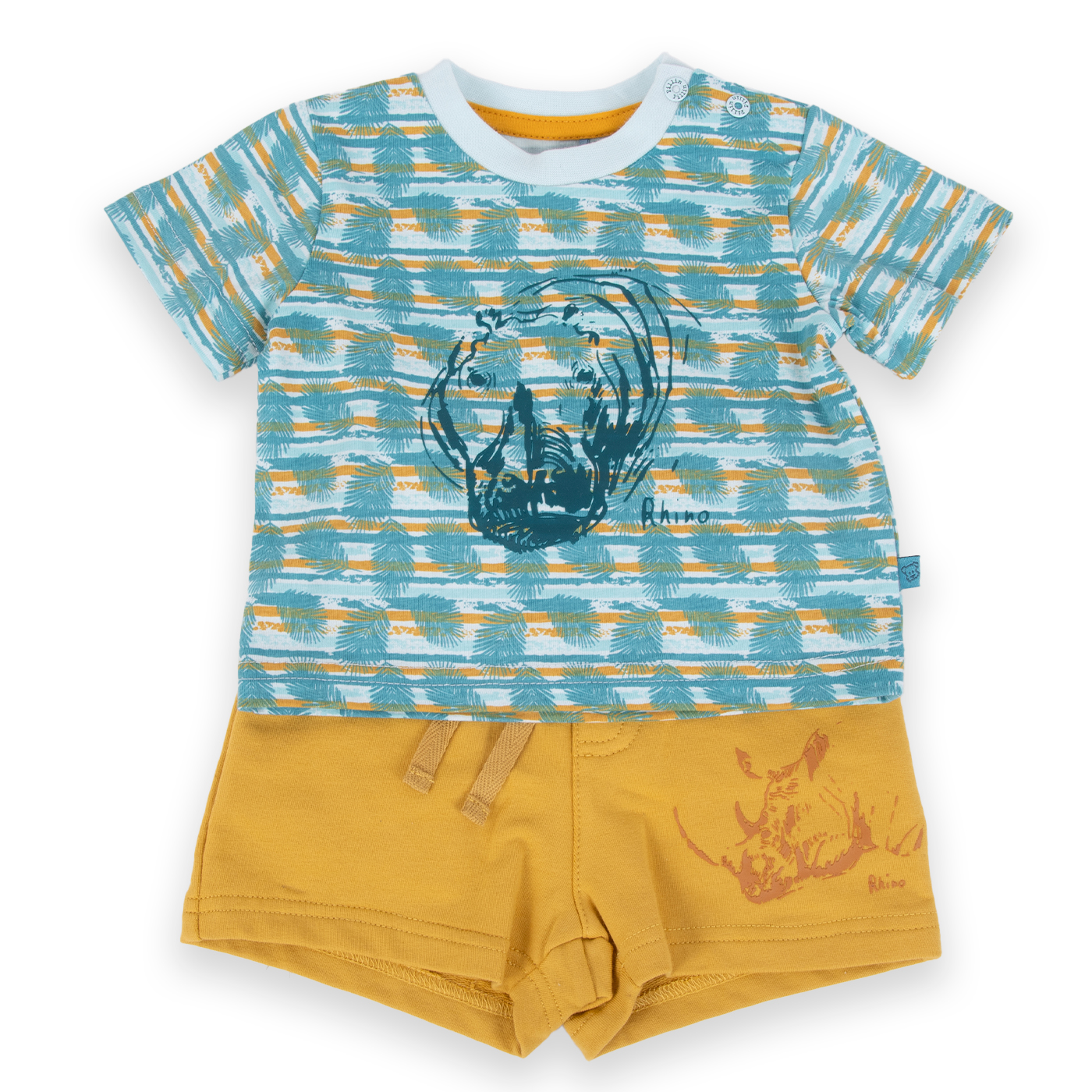 POLERA MANGA CORTA ALGODÓN NIÑO PILLÍN PVA656-24MOS BEBÉ MOSTAZA - 1