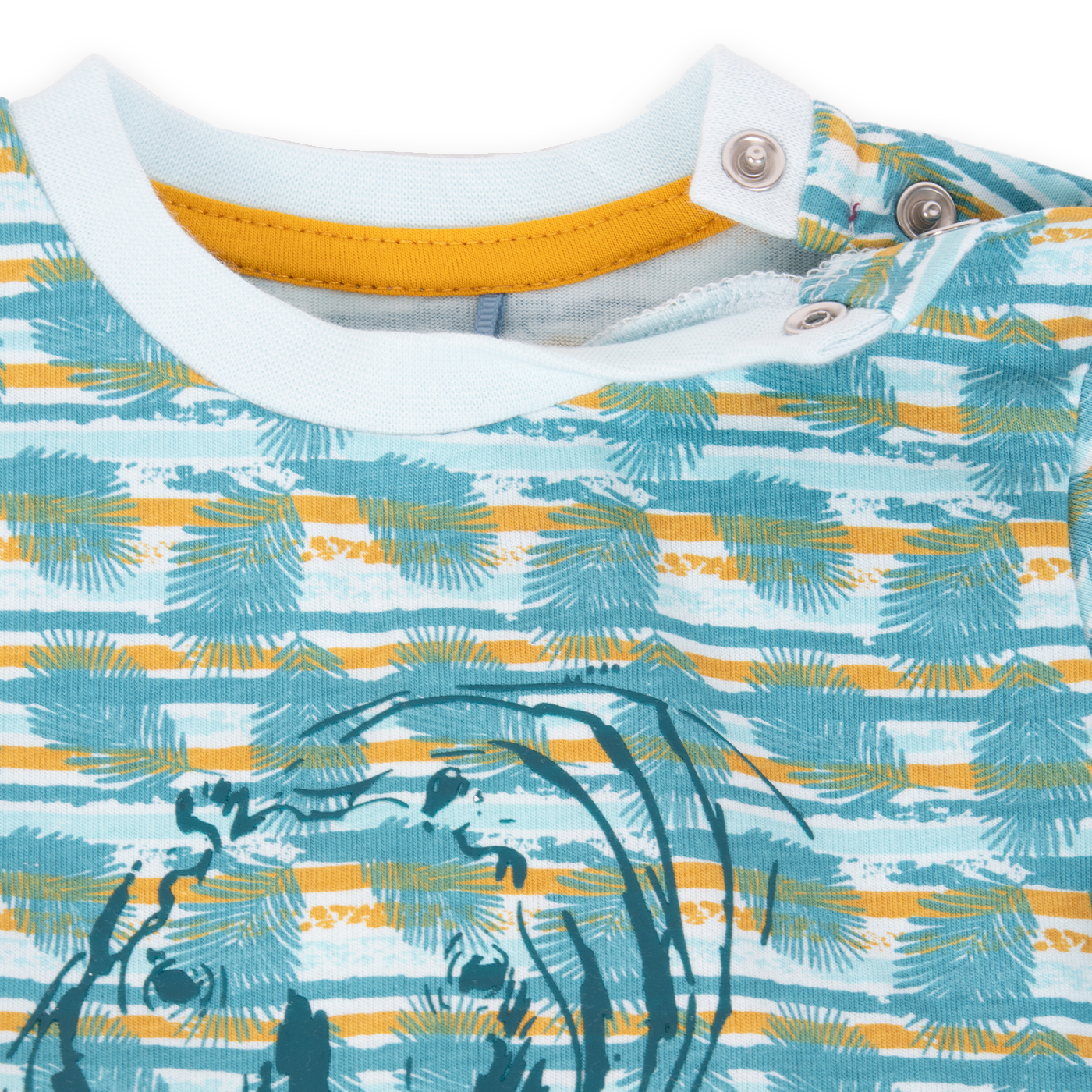 POLERA MANGA CORTA ALGODÓN NIÑO PILLÍN PVA656-24MOS BEBÉ MOSTAZA - 2