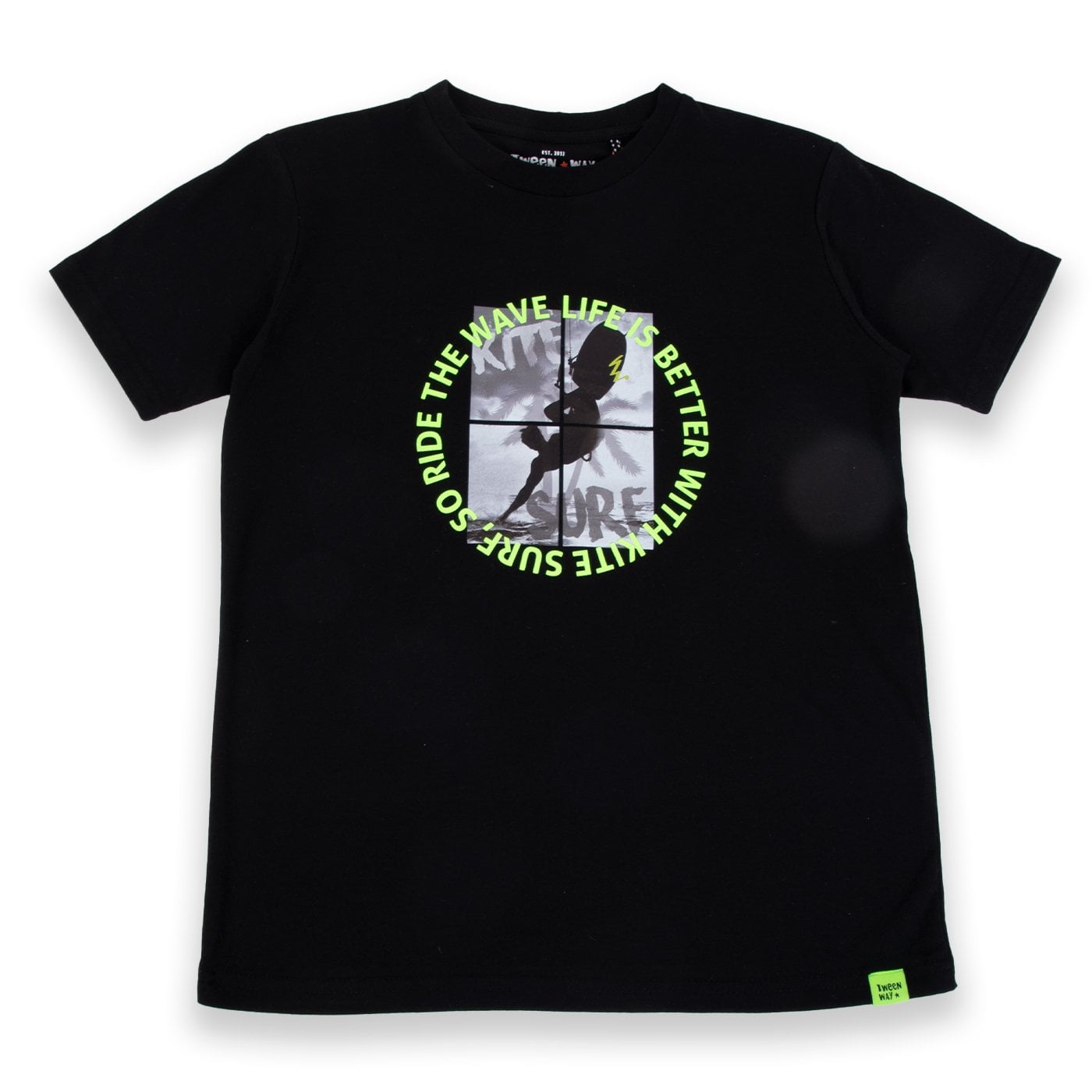 POLERA MANGA CORTA ALGODÓN NIÑO PILLÍN TVA622-24NEG PILLIN - 1