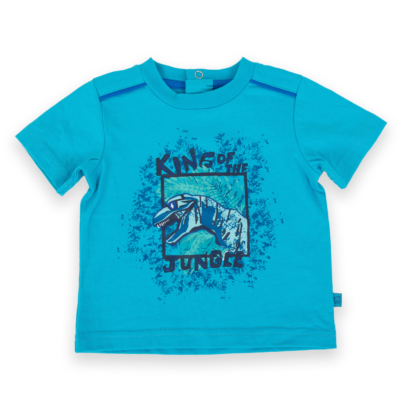 POLERA MANGA CORTA ALGODÓN NIÑO PILLÍN PVA653-24AZL BEBÉ AZUL ELÉCTRICO - 1