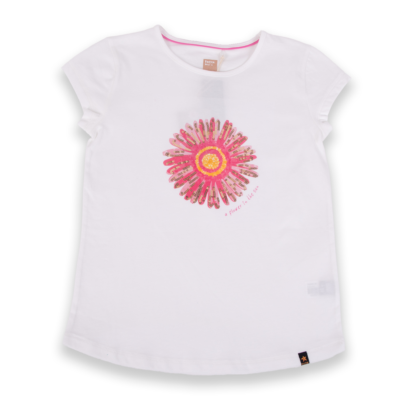 POLERA MANGA CORTA ALGODÓN NIÑA PILLÍN TVA602-24BCO BLANCO - 1