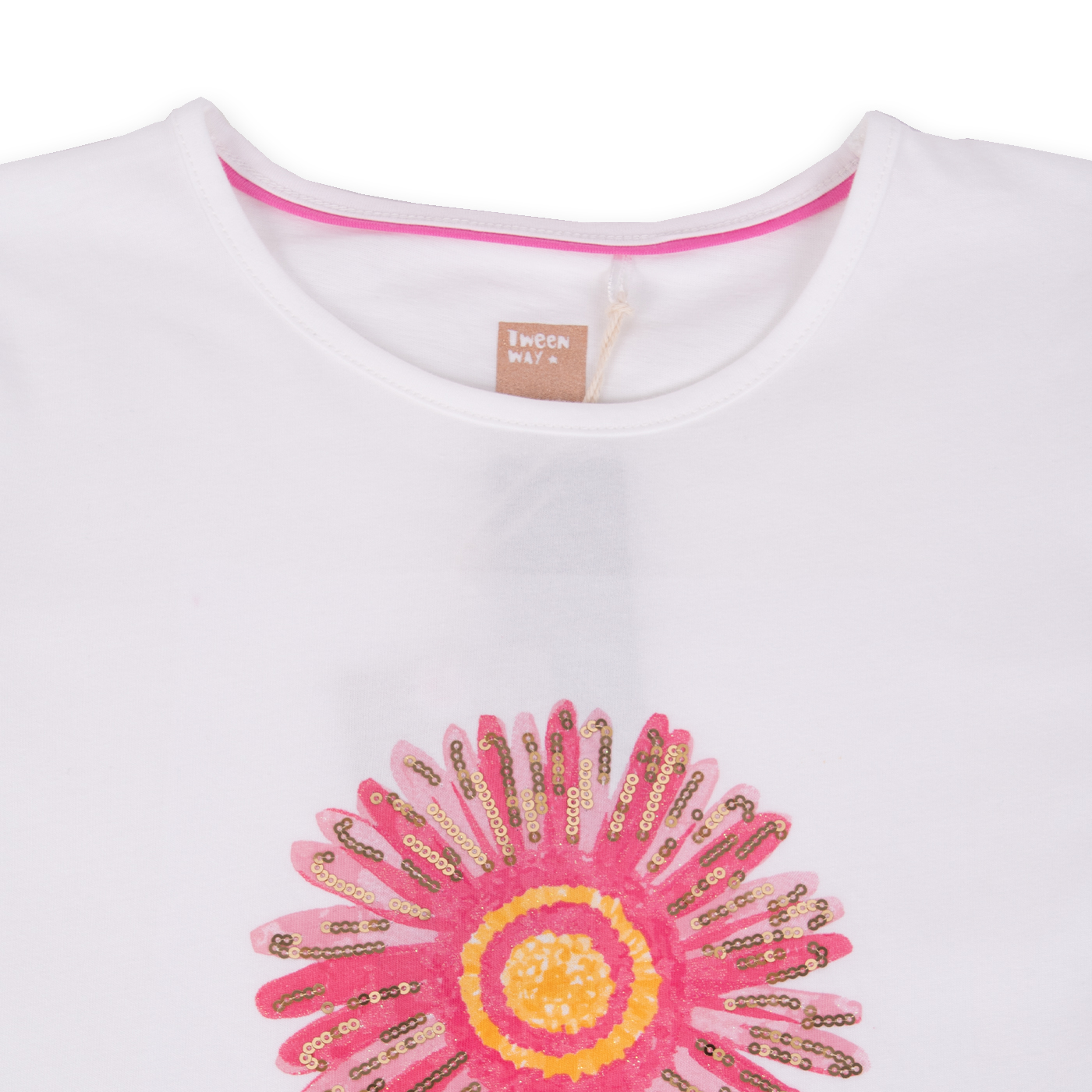 POLERA MANGA CORTA ALGODÓN NIÑA PILLÍN TVA602-24BCO BLANCO - 2