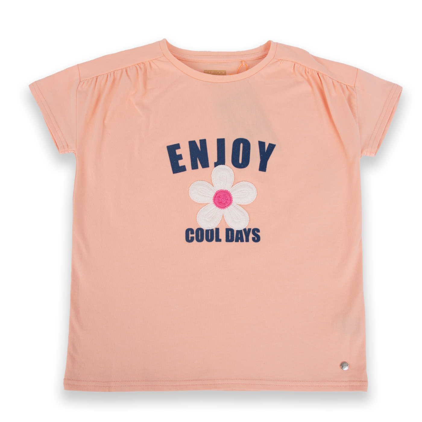 POLERA MANGA CORTA ALGODÓN NIÑA PILLÍN TVA609-24DAM NARANJA - 1