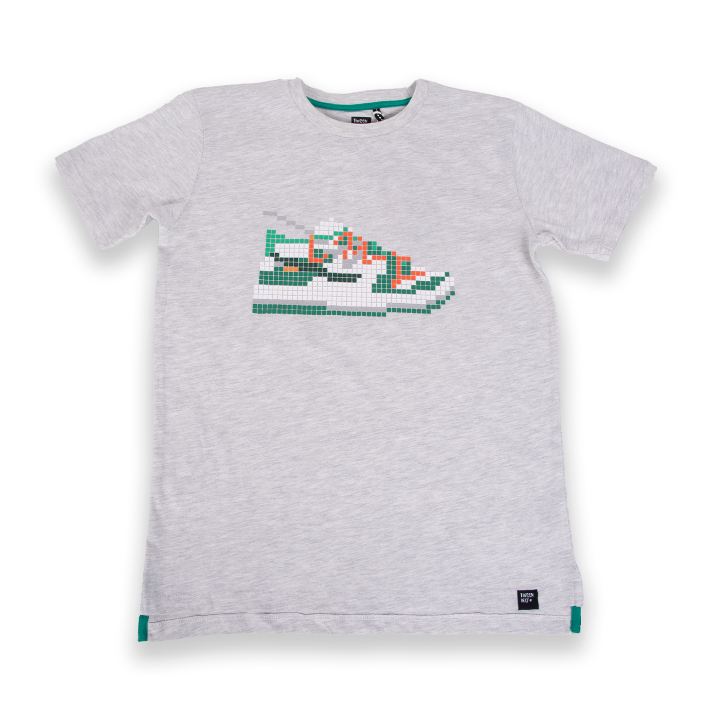 POLERA MANGA CORTA ALGODÓN NIÑO PILLÍN TVA604-24MLG GRIS CLARO - 1