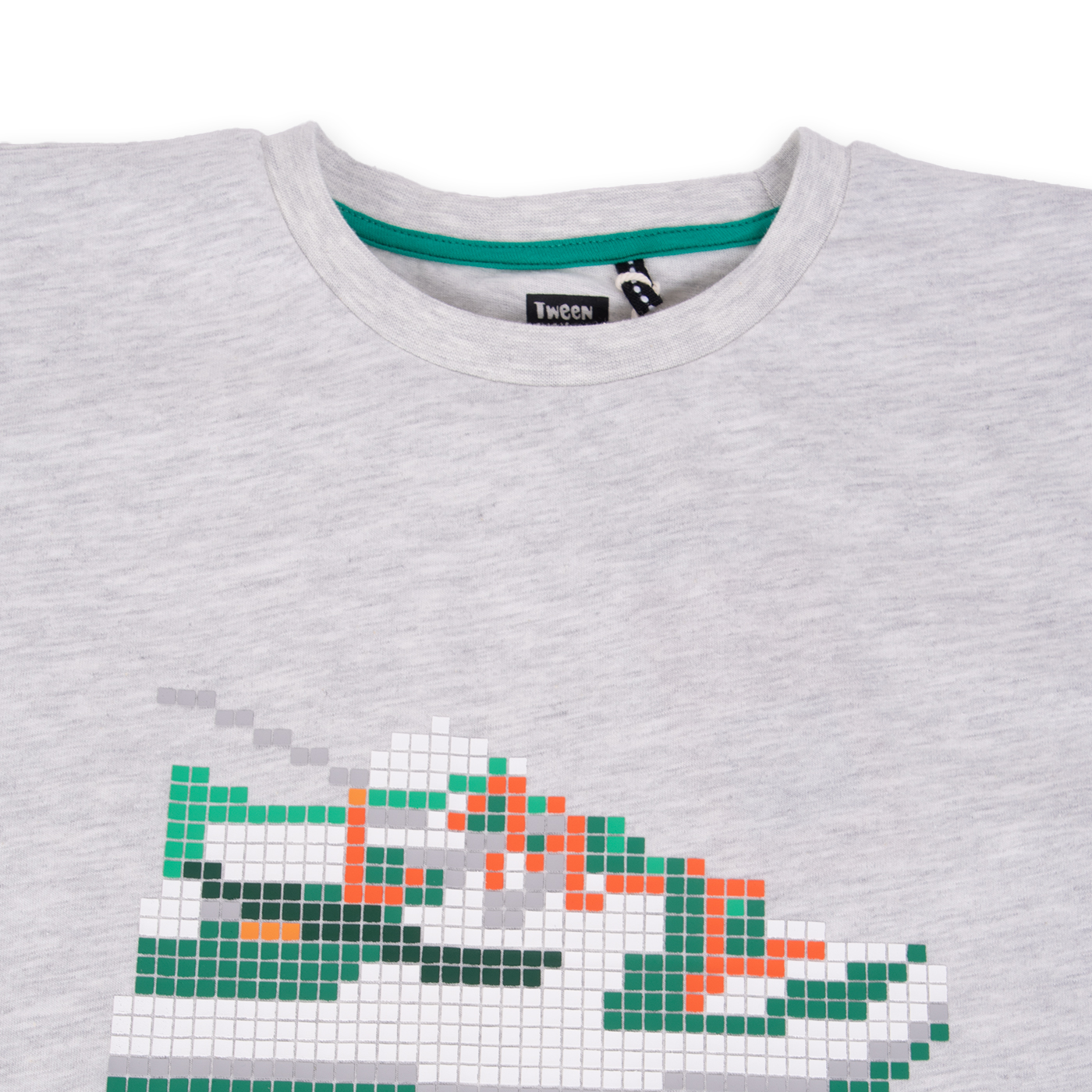 POLERA MANGA CORTA ALGODÓN NIÑO PILLÍN TVA604-24MLG GRIS CLARO - 2