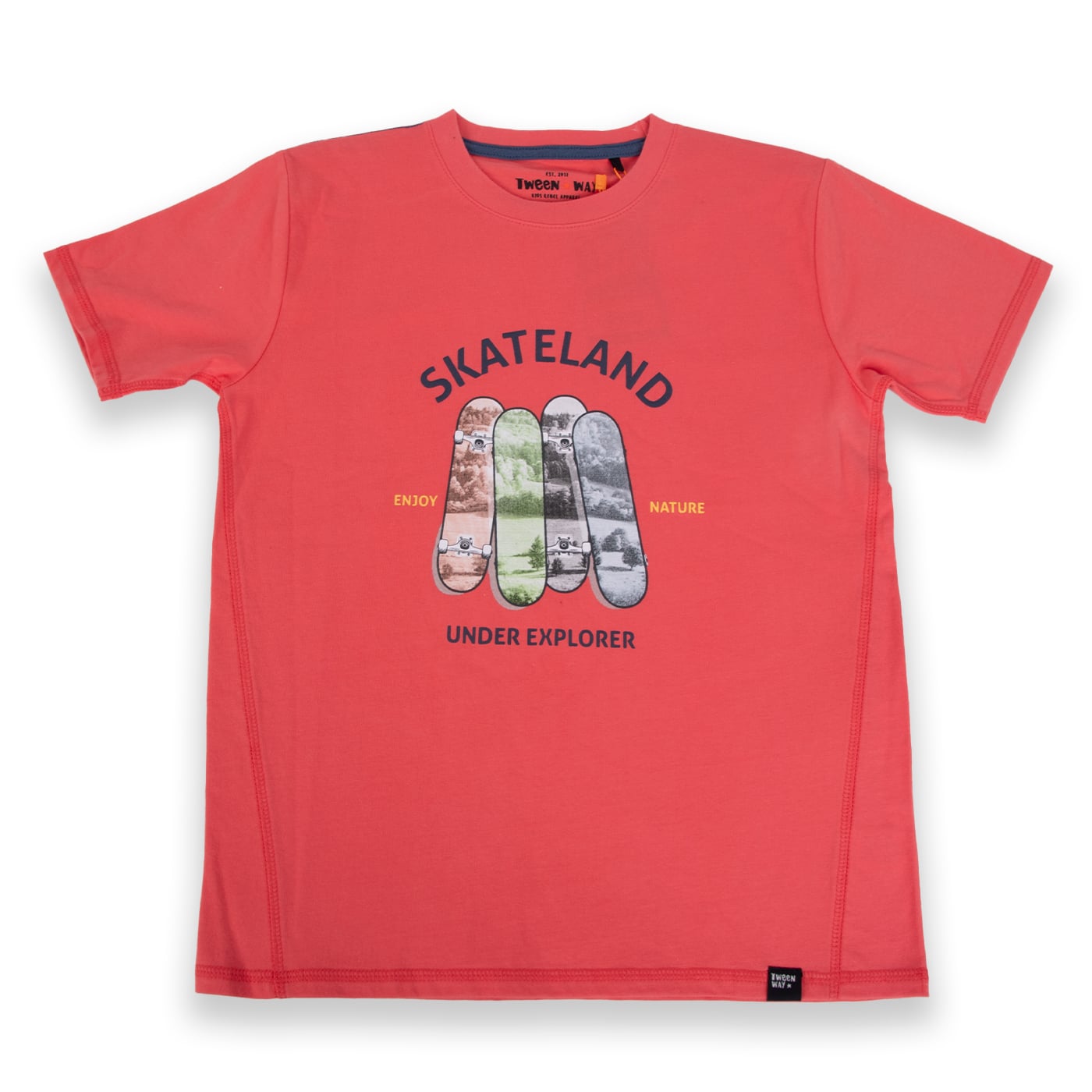 POLERA MANGA CORTA ALGODÓN NIÑO PILLÍN TVA608-24ROJ ROJO - 1