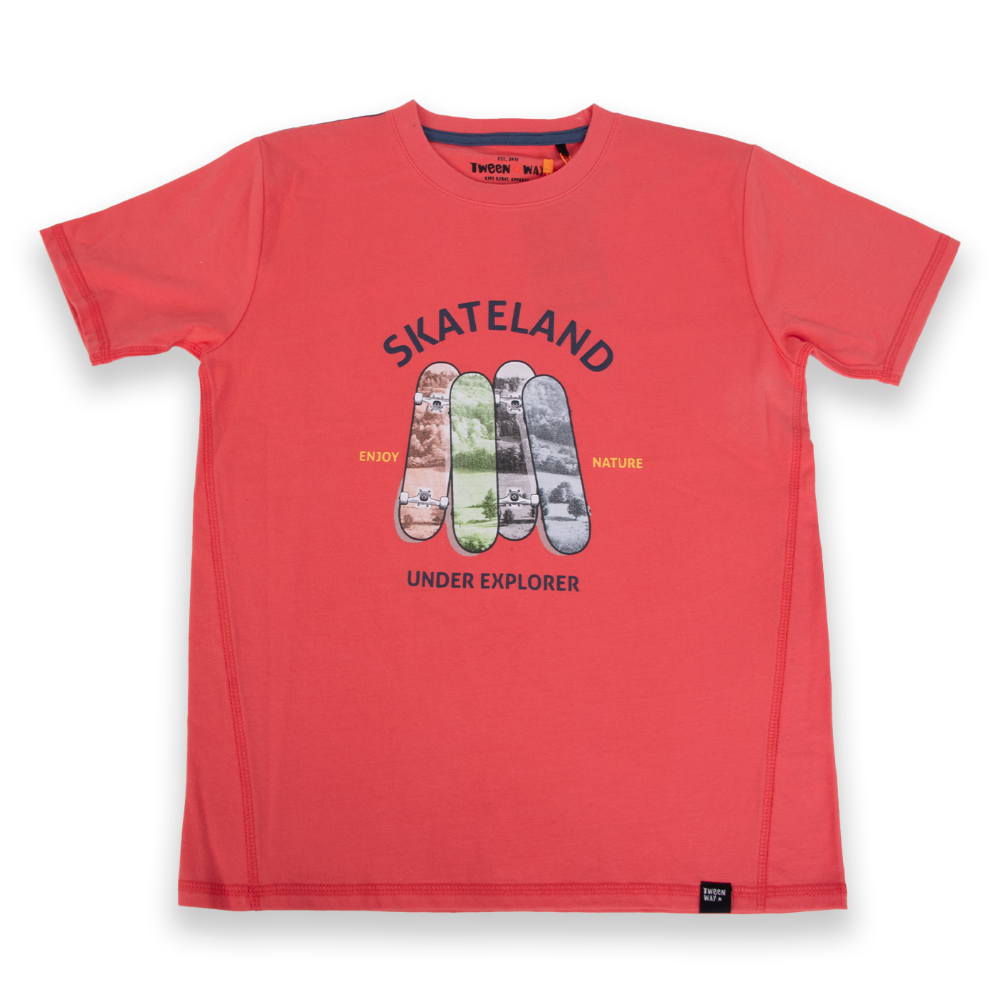 POLERA MANGA CORTA ALGODÓN NIÑO PILLÍN TVA608-24ROJ ROJO - 1