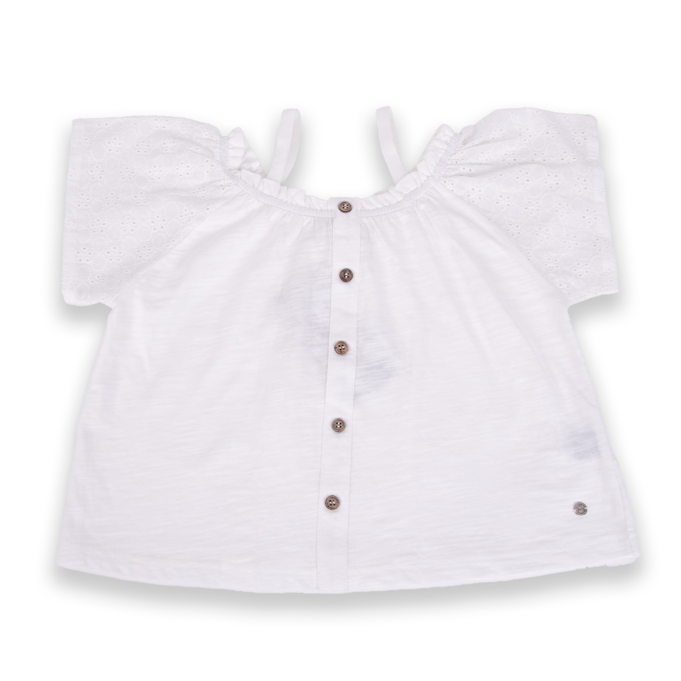 POLERA MANGA CORTA ALGODÓN NIÑA PILLÍN TVA610-24BCO BLANCO - 1