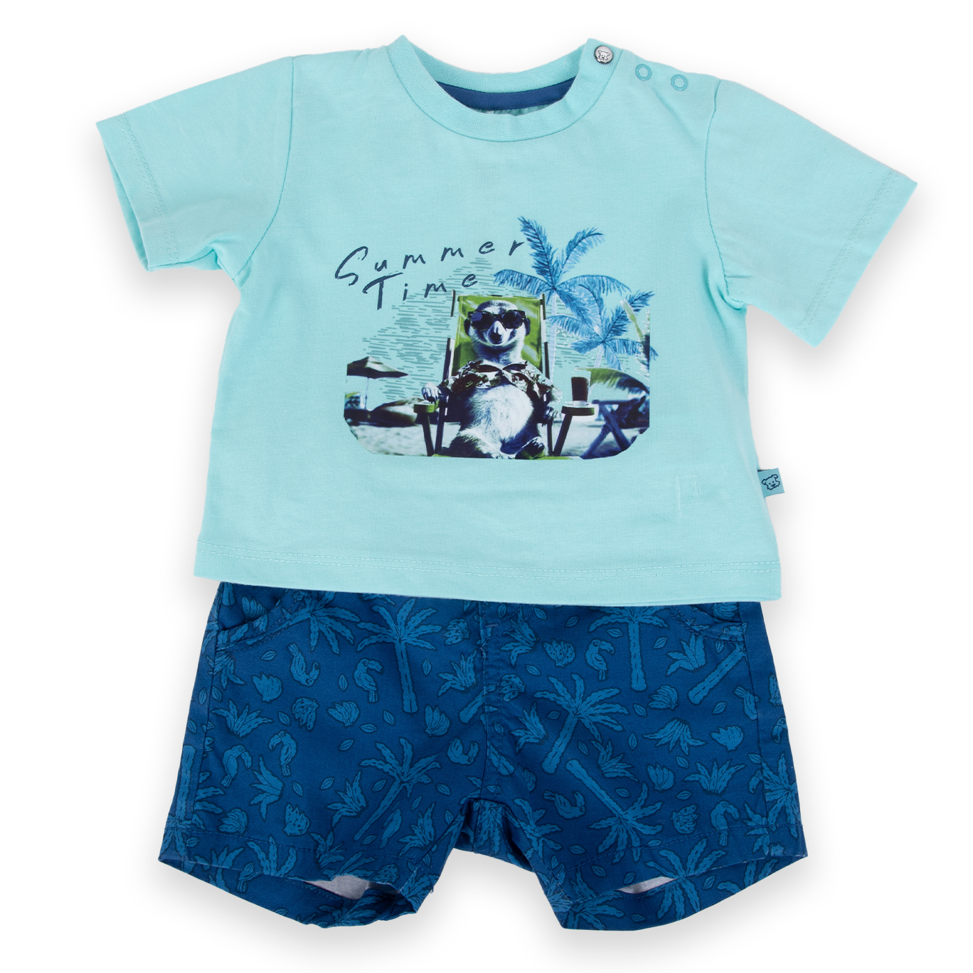 CONJUNTO ALGODON NIÑO PILLIN TURQUESA PVA821-24CAL BEBE - 1