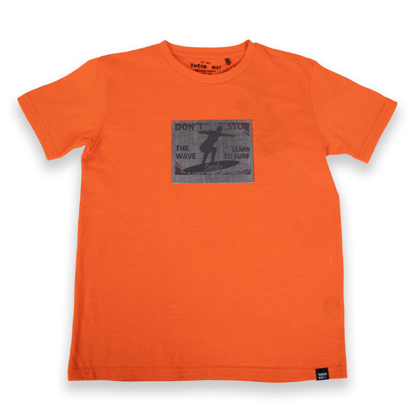 POLERA MANGA CORTA ALGODÓN NIÑO PILLÍN TVA620-24NAR NARANJA - 1