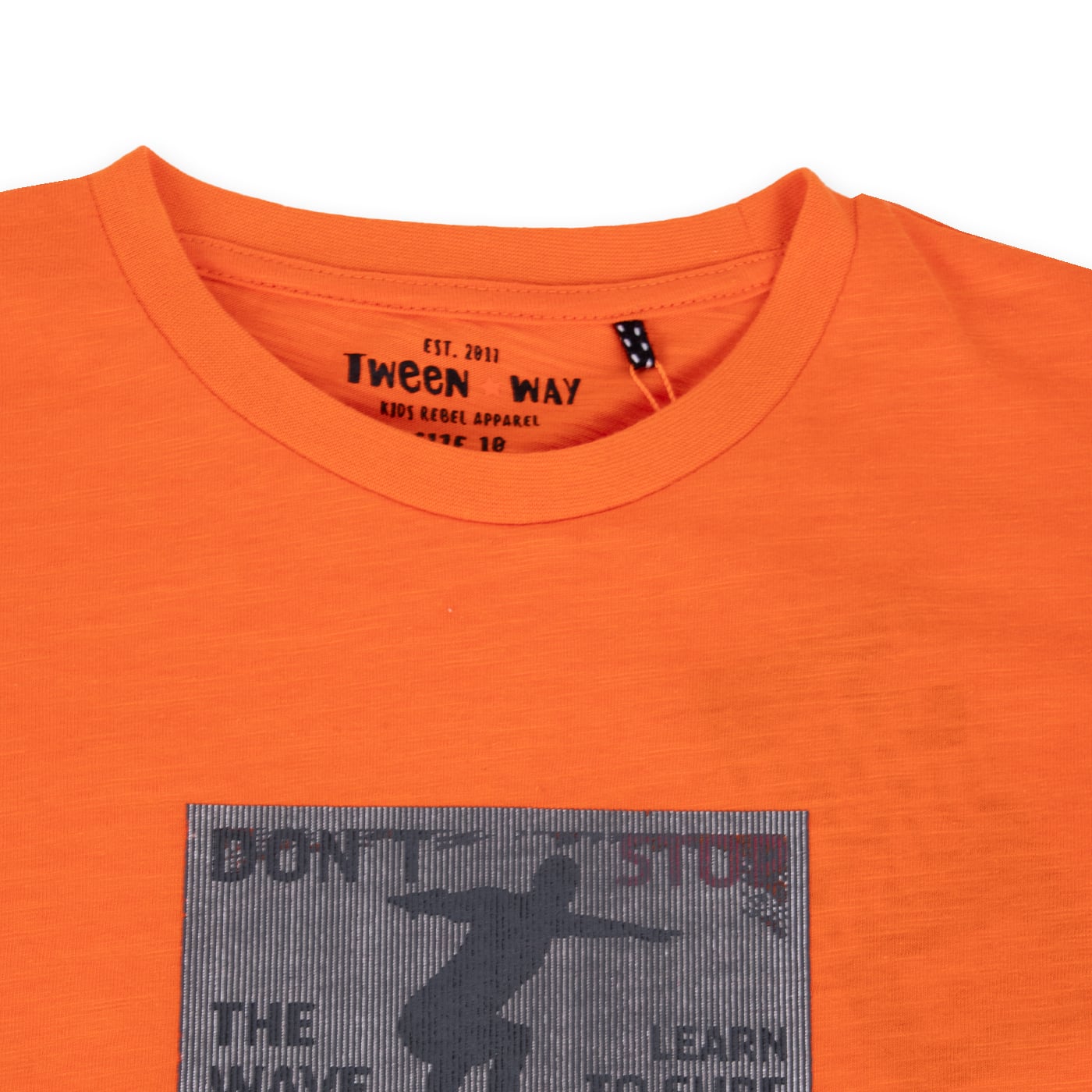 POLERA MANGA CORTA ALGODÓN NIÑO PILLÍN TVA620-24NAR NARANJA - 2