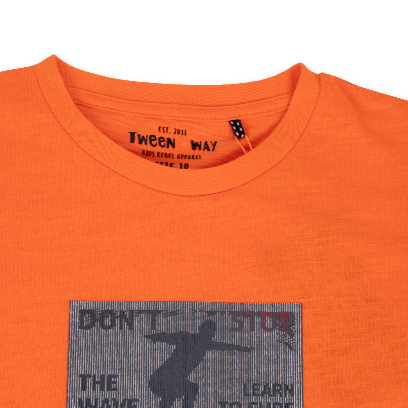 POLERA MANGA CORTA ALGODÓN NIÑO PILLÍN TVA620-24NAR NARANJA - 2