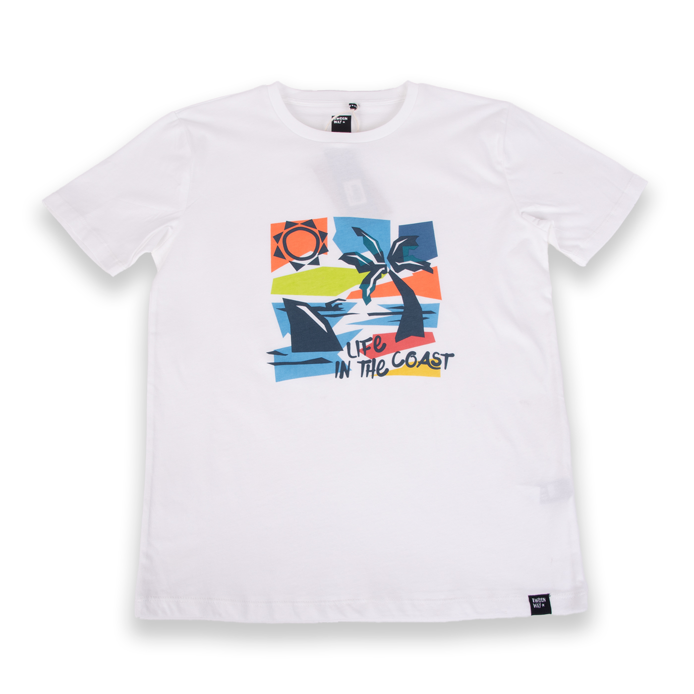POLERA MANGA CORTA ALGODÓN NIÑO PILLÍN TVA605-24BCO - 1