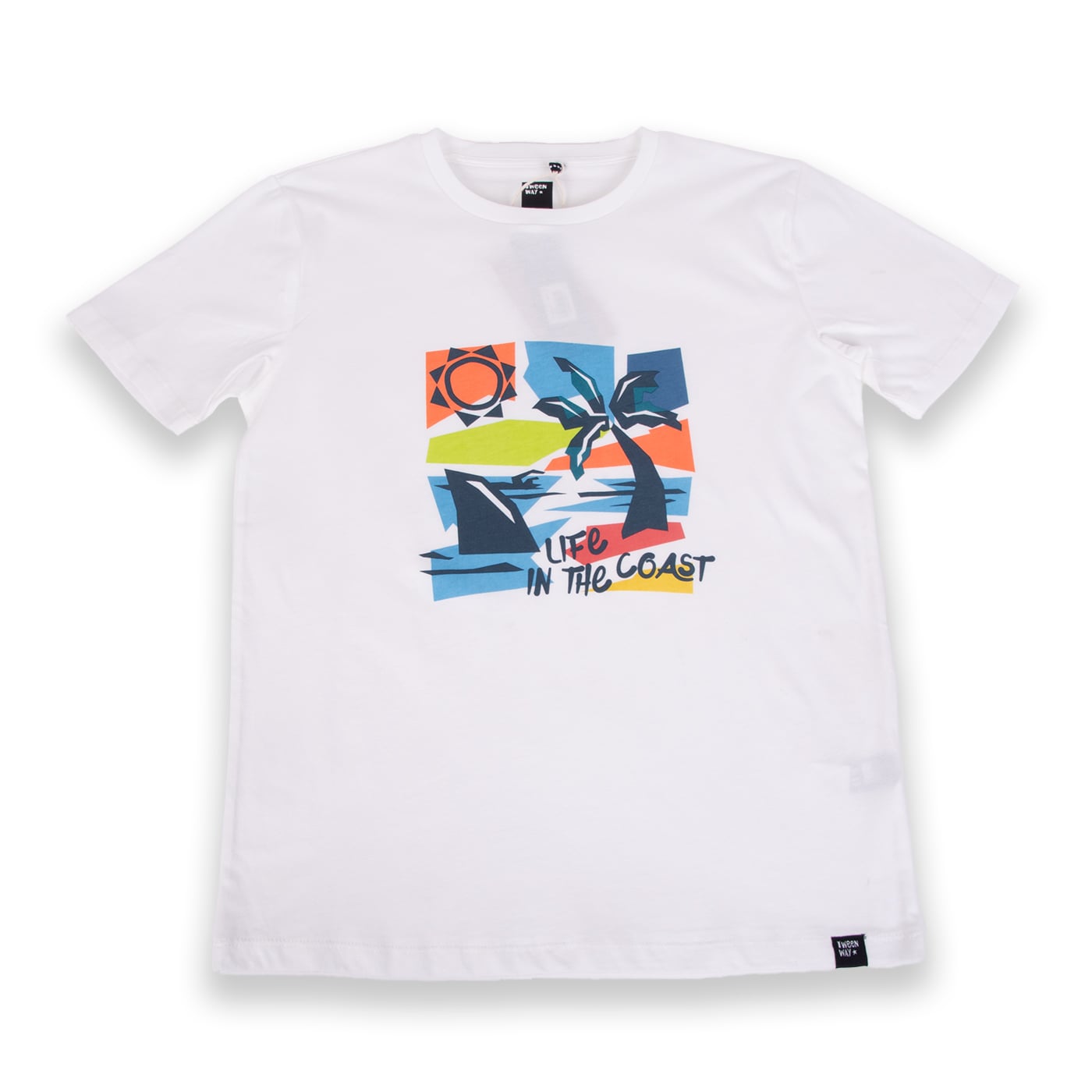 POLERA MANGA CORTA ALGODÓN NIÑO PILLÍN TVA605-24BCO - 1