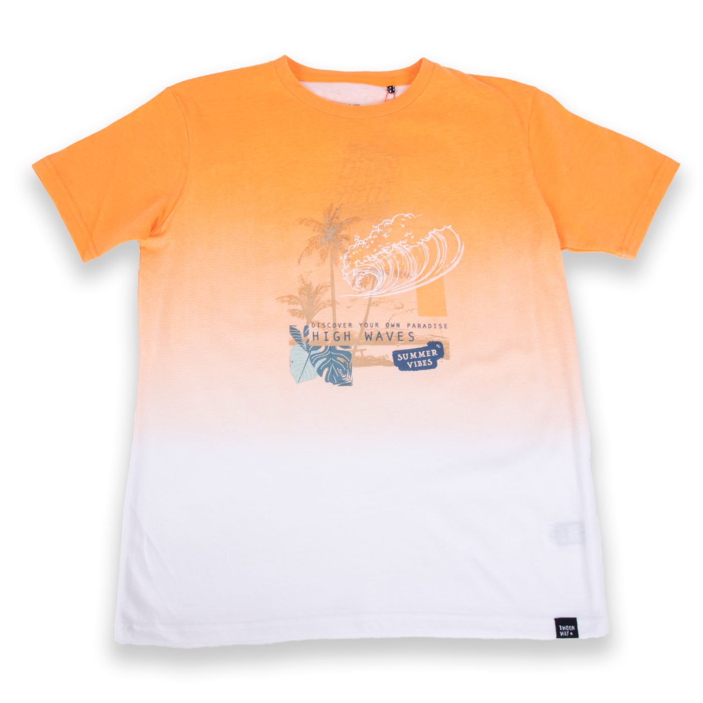 POLERA MANGA CORTA ALGODÓN NIÑO PILLÍN TVA617-24NAR NARANJA - 1