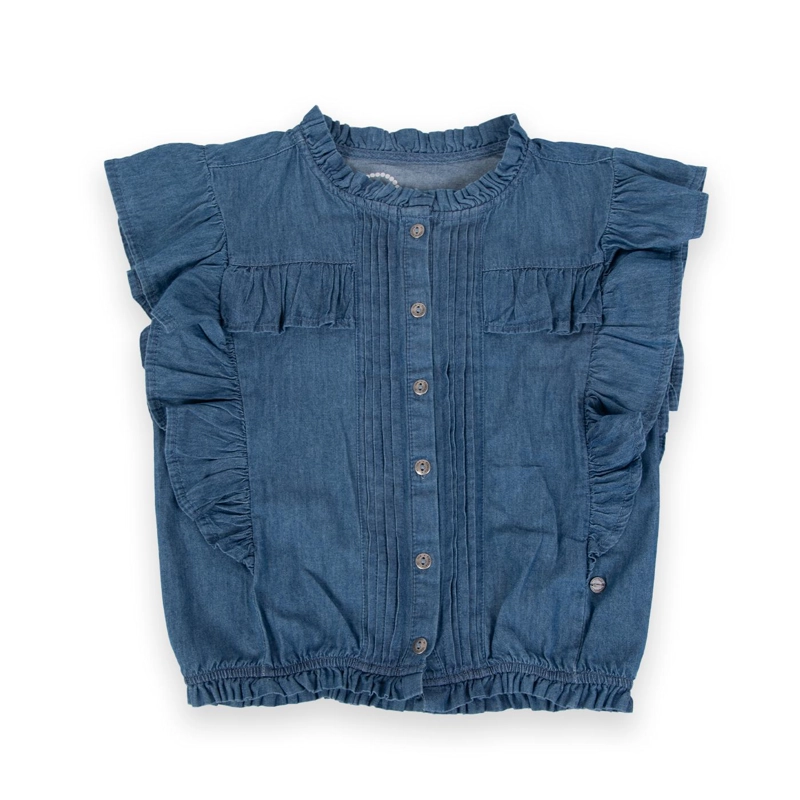 BLUSA ALGODÓN NIÑA PILLÍN PVA733-24DEN DENIM - 1