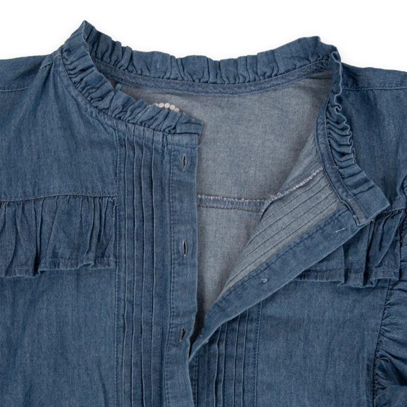 BLUSA ALGODÓN NIÑA PILLÍN PVA733-24DEN DENIM - 2