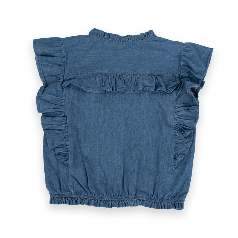 BLUSA ALGODÓN NIÑA PILLÍN PVA733-24DEN DENIM - 3