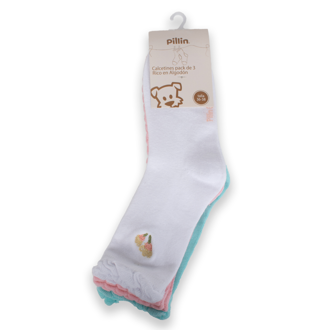 CALCETÍN NIÑA PILLÍN MULTICOLOR PAA126-24SUR - 1