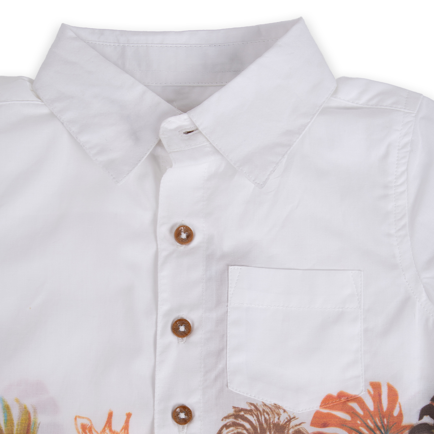 CAMISA MANGA CORTA ALGODÓN NIÑO PILLÍN PVA820-24BCO BEBÉ - 2
