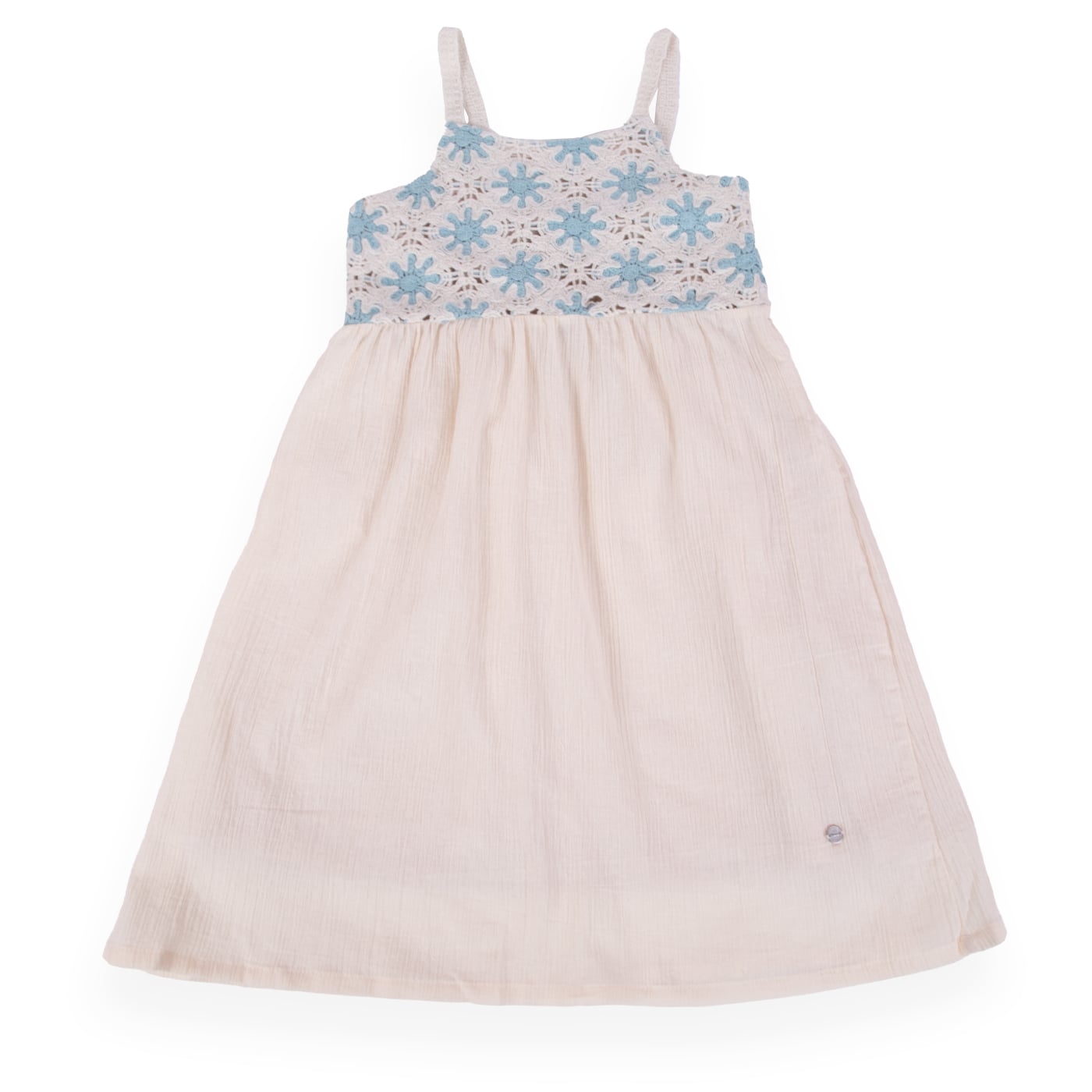 VESTIDO ALGODÓN NIÑA PILLÍN CRUDO - 1