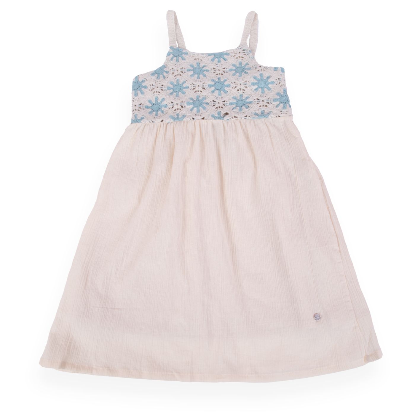 VESTIDO ALGODÓN NIÑA PILLÍN CRUDO - 1