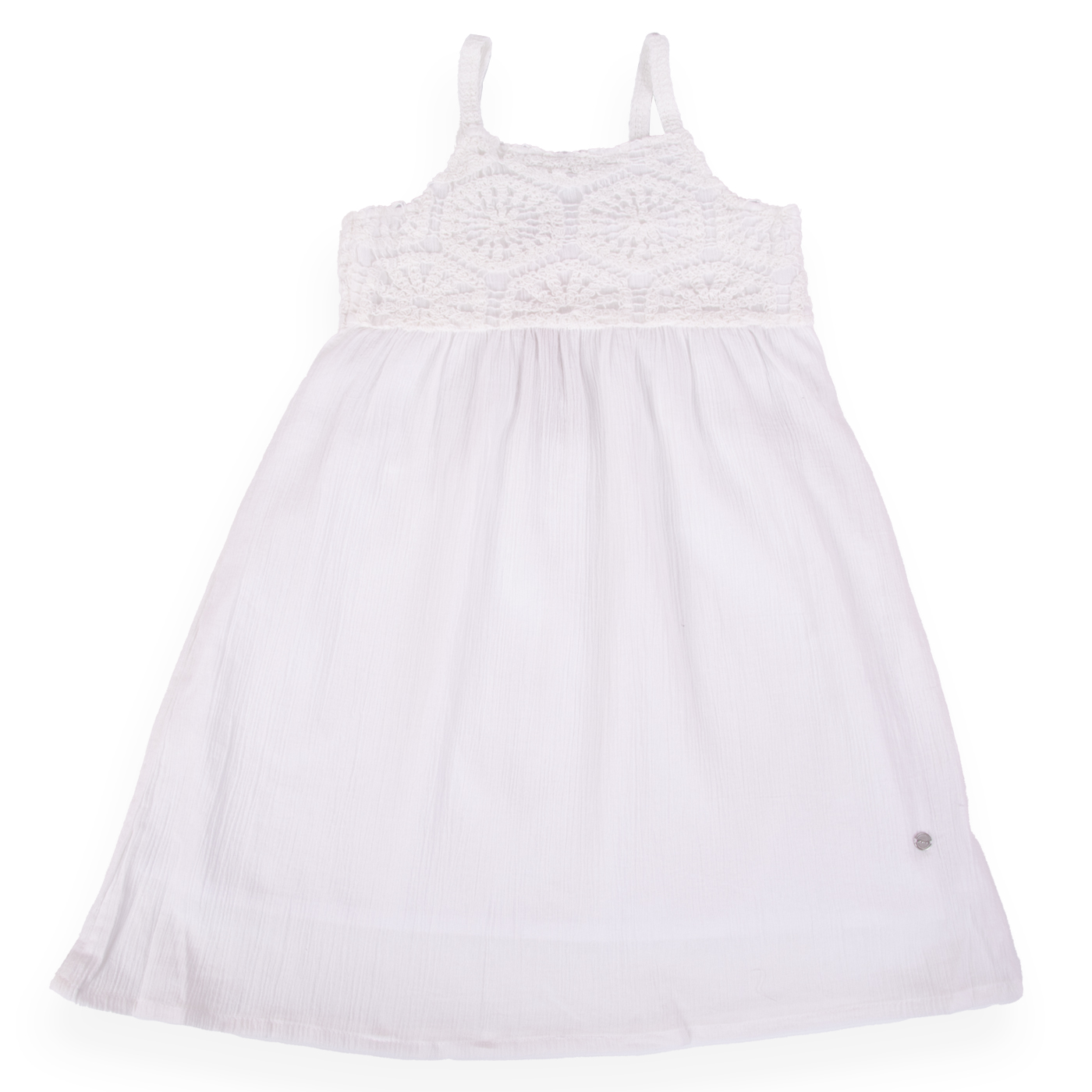 VESTIDO MIDI ALGODÓN NIÑA PILLÍN BLANCO - 2
