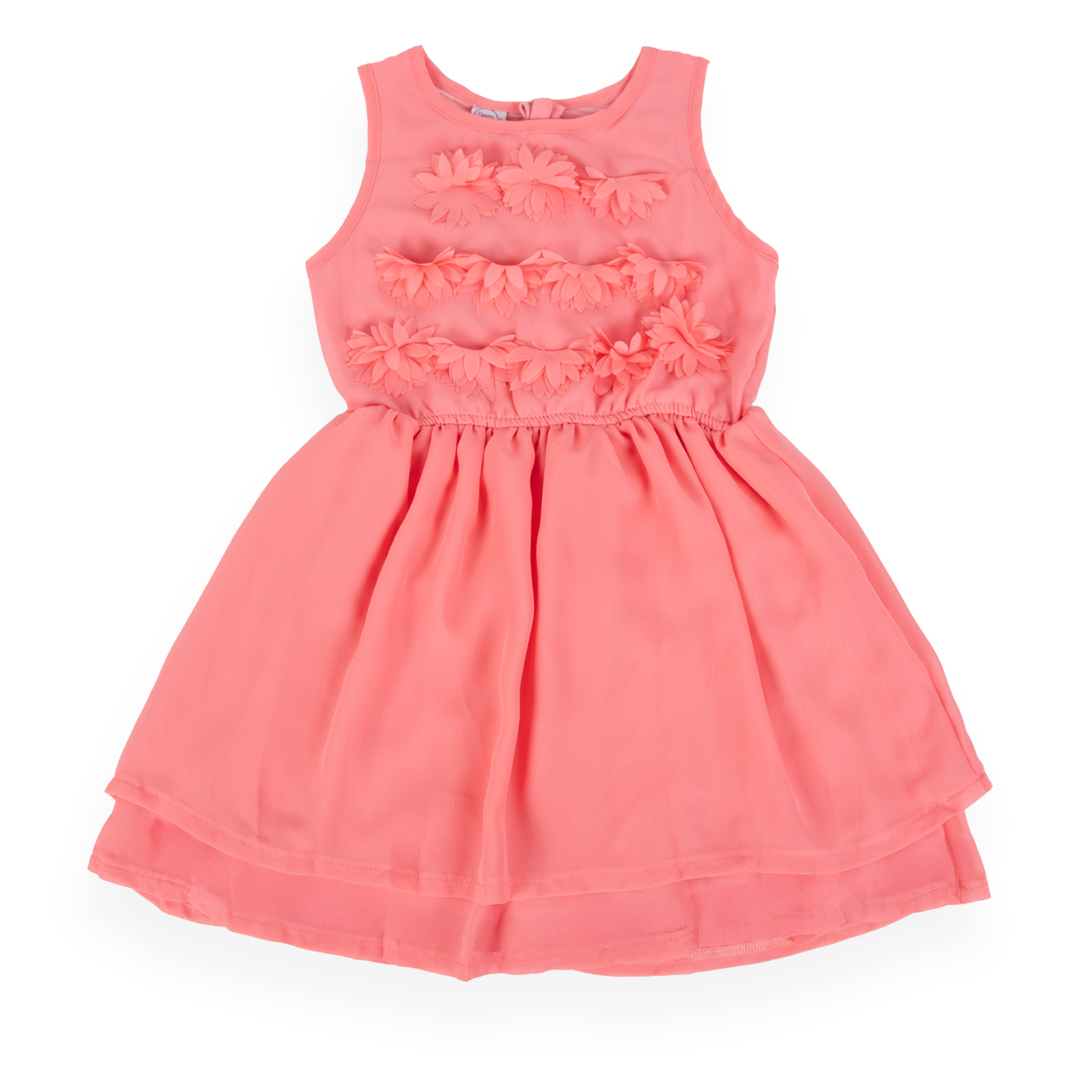 VESTIDO ALGODÓN NIÑA PILLÍN CORAL - 1