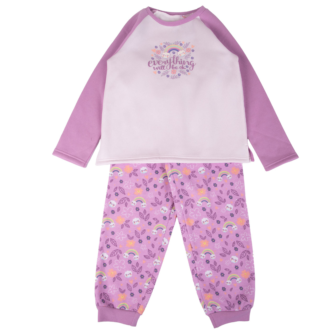 PIJAMA ALGODÓN NIÑA PILLÍN ROSADO - 1