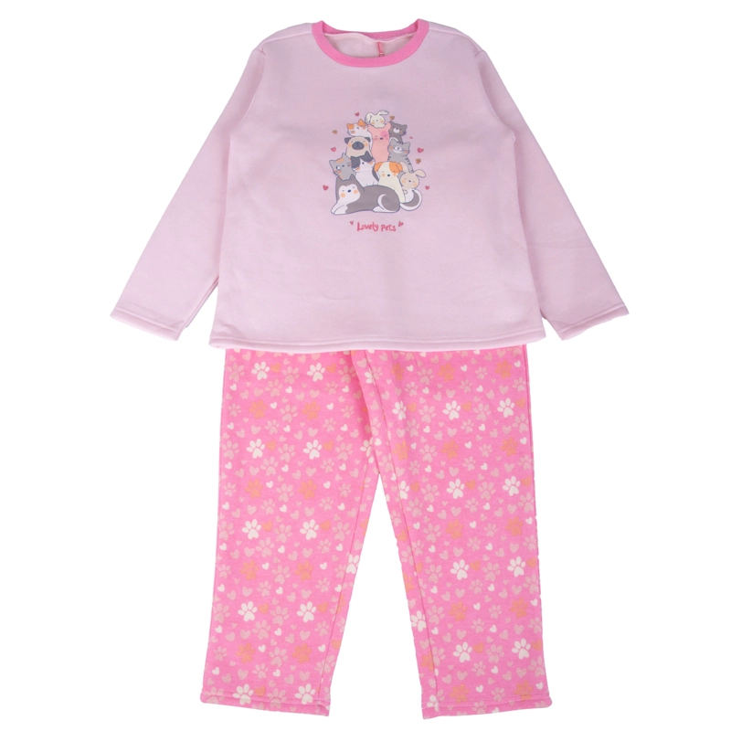 PIJAMA ALGODÓN NIÑA PILLÍN FUCSIA - 1