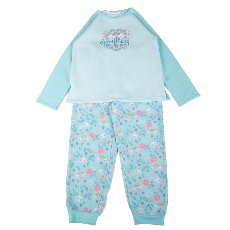 PIJAMA ALGODÓN NIÑA PILLÍN AZUL - 1