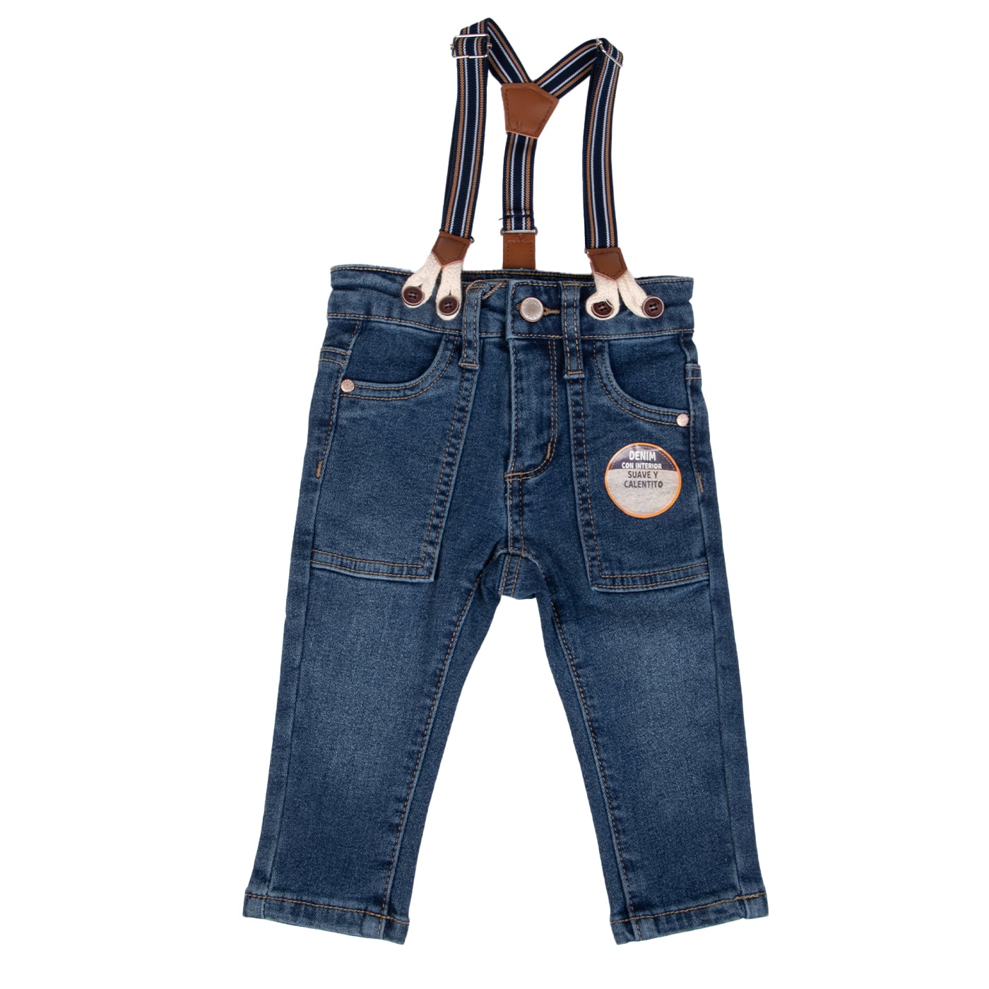 JEANS BEBE  AZUL PILLIN ( PVB720-25AZU ) - 1